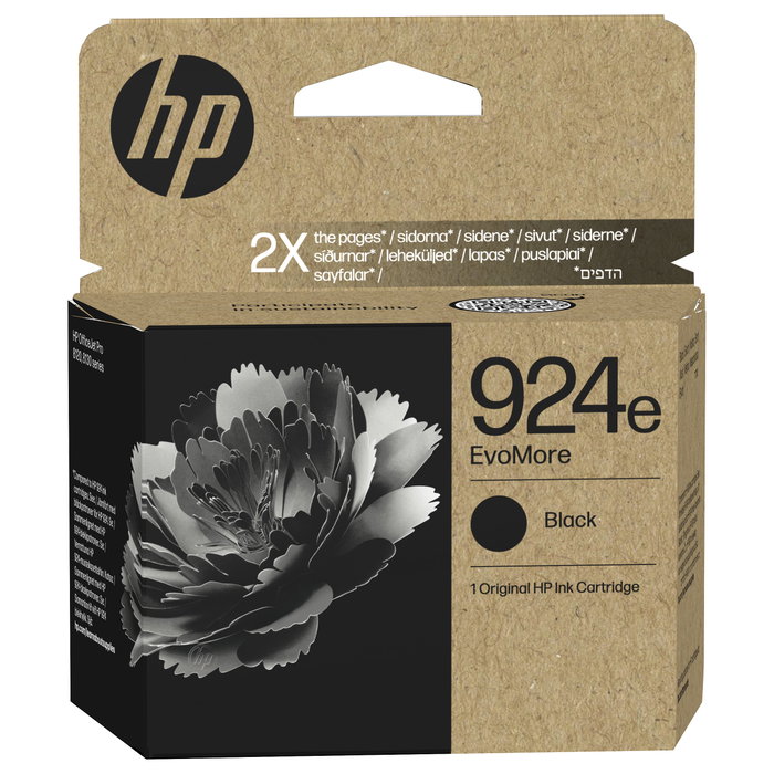 HP 924e EvoMore Cartucho de Tinta Negro para OfficeJet Pro 8120/8130