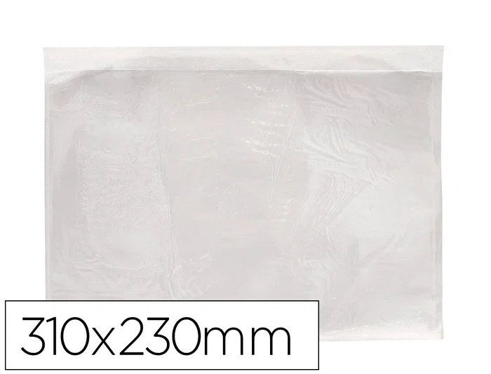 Q-connect Sobre Autoadhesivo Portadocumentos 310x230 mm Transparente Paquete 100 Unidades Q-connect Sobre Autoadhesivo Portadocumentos 310x230 mm Transparente Paquete 100 Unidades