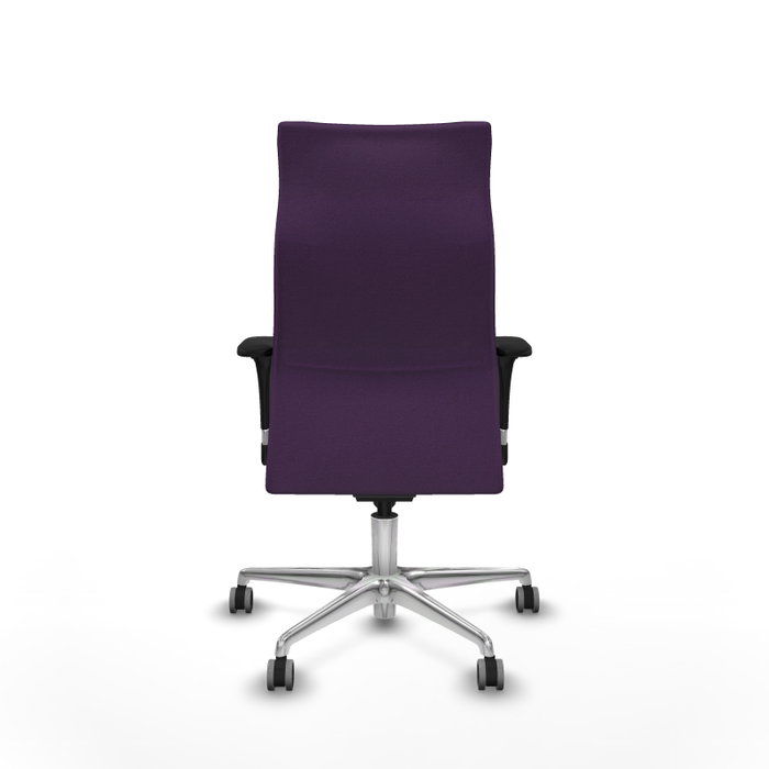 PIQUERAS Y CRESPO Sillón Albacete con mecanismo Sincro, Tela Morada, Base Aluminio