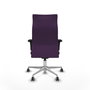 PIQUERAS Y CRESPO Sillón Albacete con mecanismo Sincro, Tela Morada, Base Aluminio
