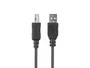 Lanberg Cable USB 2.0 CA-USBA-15CU-0010-BK, USB A a USB B, 1 m, Negro, Velocidad 480 Mbit/s, Certificado CE