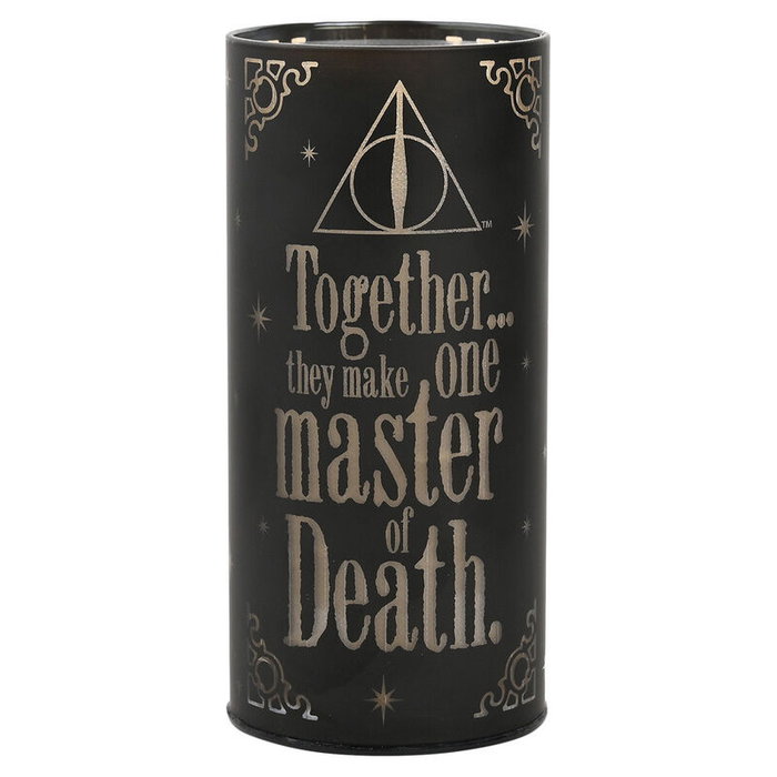 WIDDOP & CO Tubo Luminoso Decorativo Harry Potter Reliquias de la Muerte Dark Arts - Vidrio de Alta Calidad con Impresión