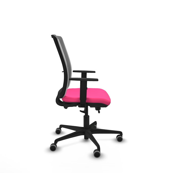 PIQUERAS Y CRESPO Silla de oficina Haches Rosa con respaldo Gris