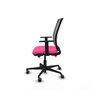 PIQUERAS Y CRESPO Silla de oficina Haches Rosa con respaldo Gris