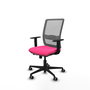 PIQUERAS Y CRESPO Silla de oficina Haches Rosa con respaldo Gris