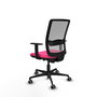 PIQUERAS Y CRESPO Silla de oficina Haches Rosa con respaldo Gris