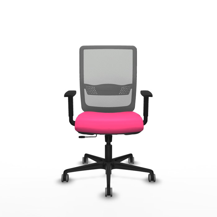 PIQUERAS Y CRESPO Silla de oficina Haches Rosa con respaldo Gris