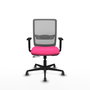 PIQUERAS Y CRESPO Silla de oficina Haches Rosa con respaldo Gris