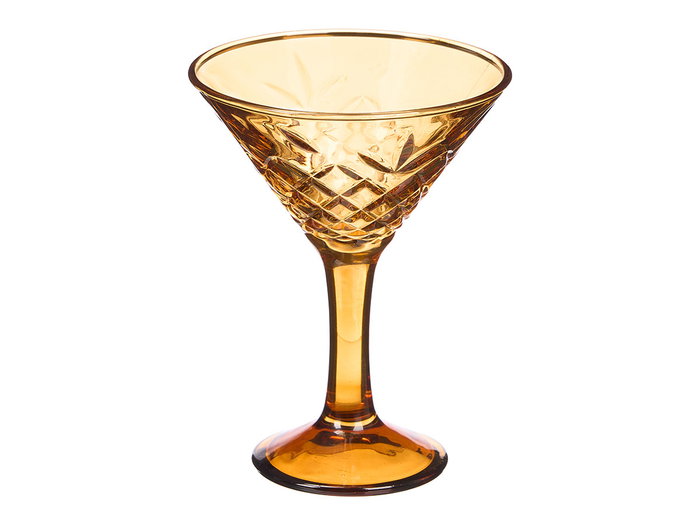 Vivalto Copa Troquelada Martini 220ml Ambar 11.5x14.5x11.5 cm (Set de 24)
