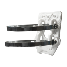 Soporte de poste - Compatibilidad universal - Apto para uso en exterior - Pasador de cables