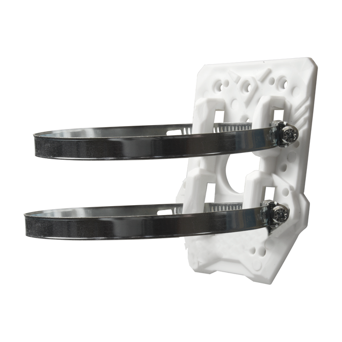 Soporte de poste - Compatibilidad universal - Apto para uso en exterior - Pasador de cables