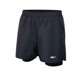 Pantalón Corto Deportivo Reebok Athlete Hype 2-In-1 Negro