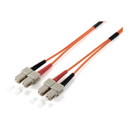 EQUIP 253332 Cable de Fibra Óptica Patch SC/SC Monomodo OS2, 2 m, Bidireccional Completo, Color Amarillo