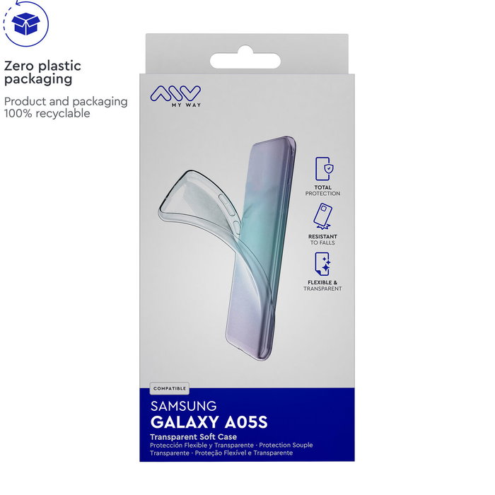 myway funda compatible con Samsung Galaxy A05S transparente