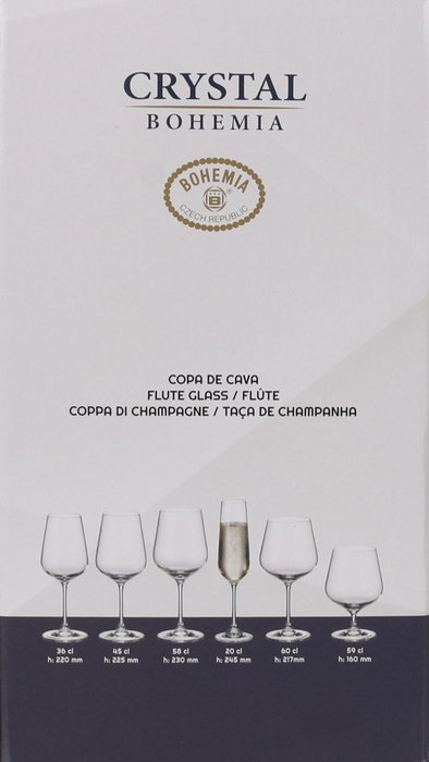 Bohemia Set 6 Copas Champagne Sira 200 cc (4 Cajas)
