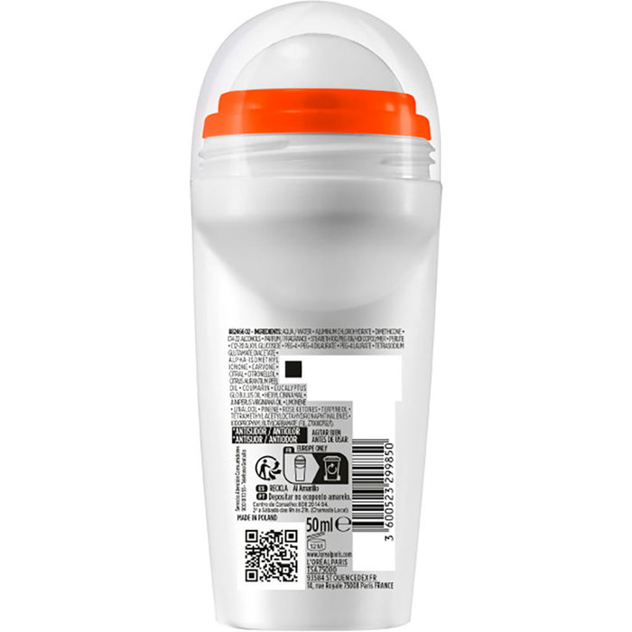 L'Oréal Paris Men Expert Shirt Protect Anti-Transpirante Roll-On 72h 50 ml Protege Piel y Camisas