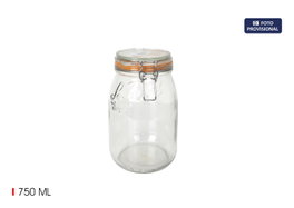 Inde Tarro Hermético Vidrio 750 Ml Ø8, 10,9x14x14,2 Cm (6 Unidades)