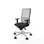 PIQUERAS Y CRESPO Silla de oficina Horna con mecanismo Sincro, Negro/Blanco
