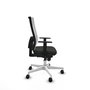 PIQUERAS Y CRESPO Silla de oficina Horna con mecanismo Sincro, Negro/Blanco