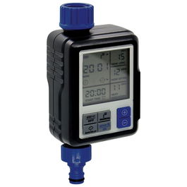 Aqua Control Programador de Riego Electrónico Full-Vision V2 con Pantalla Digital - Automatiza Horarios, Función Delay y Riego Manual, IPX5, Conexión ¾"