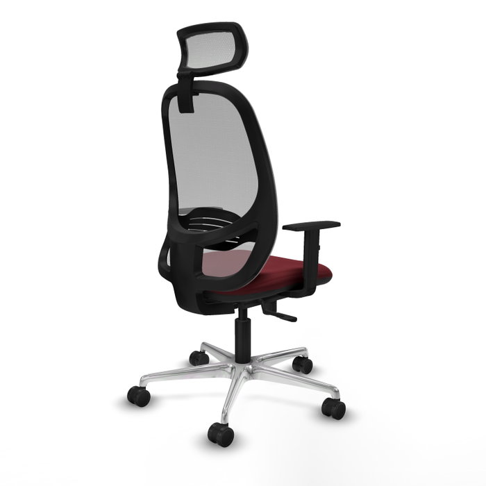 PIQUERAS Y CRESPO Silla de oficina Cilanco con mecanismo Sincro, Granate y Gris PIQUERAS Y CRESPO Silla de oficina Cilanco con mecanismo Sincro, Granate y Gris