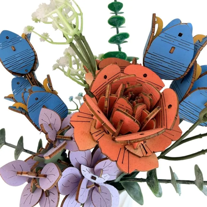 Book Nook - Kit de Maqueta 3D para Construir un Sujetalibros Decorativo, Pequeño Ramo Verde, 20 x 18 x activate0 cm