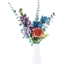 Book Nook - Kit de Maqueta 3D para Construir un Sujetalibros Decorativo, Pequeño Ramo Verde, 20 x 18 x activate0 cm