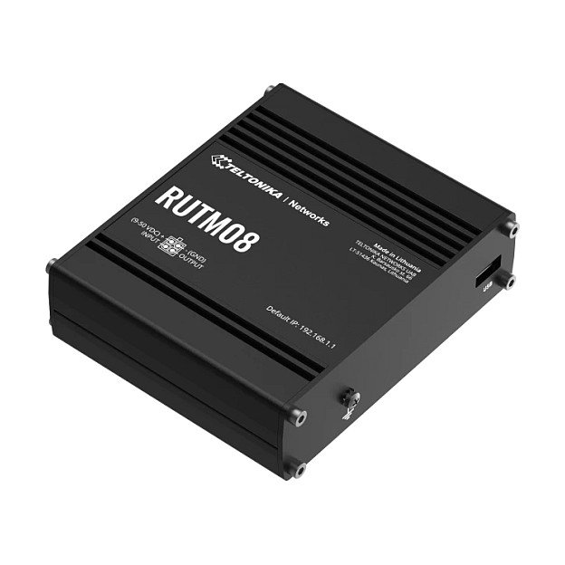 Teltonika RUTM08 Router Ethernet con Ranura SIM, 4 Puertos Gigabit LAN, 1 WAN, USB 2.0, Negro
