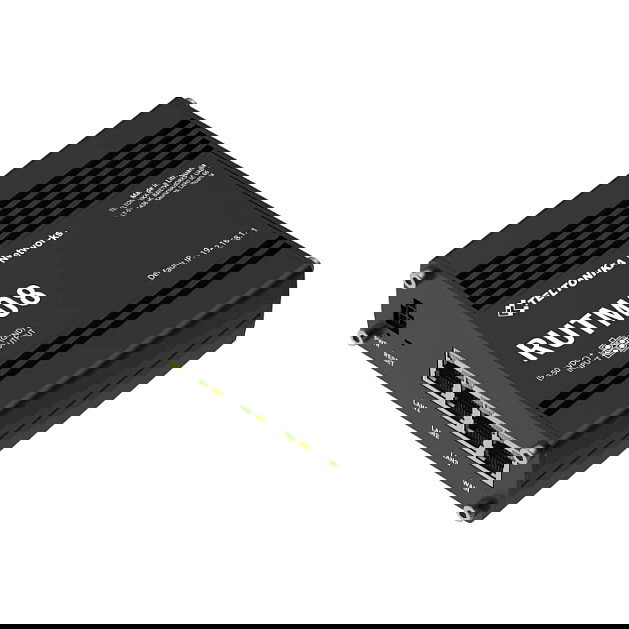 Teltonika RUTM08 Router Ethernet con Ranura SIM, 4 Puertos Gigabit LAN, 1 WAN, USB 2.0, Negro