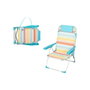 Color Baby Silla de playa alta de aluminio plegable con cojín y asas, 48x60x90 cm