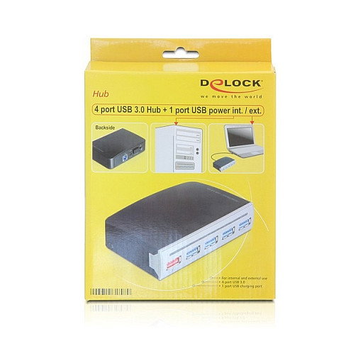 DeLOCK 61898 Hub USB 3.0 de 4 Puertos con Puerto de Alimentación