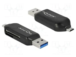 DeLOCK 91734 Lector de tarjetas Micro USB OTG / USB 5 Gbps Typ-A