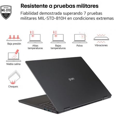 LG Portátil Convertible Gram Pro 16T90TP-K.AD88B Intel Core Ultra 7 32GB 1TB SSD 16" Táctil OLED Win11