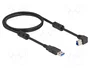 DeLOCK Cable USB 5 Gbps Tipo-A a Tipo-B 90° derecha 1 m
