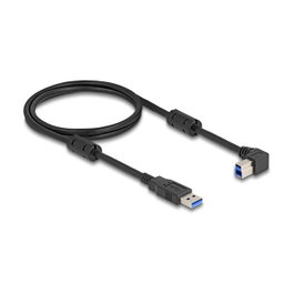 DeLOCK Cable USB 5 Gbps Tipo-A a Tipo-B 90° Derecha 1 m
