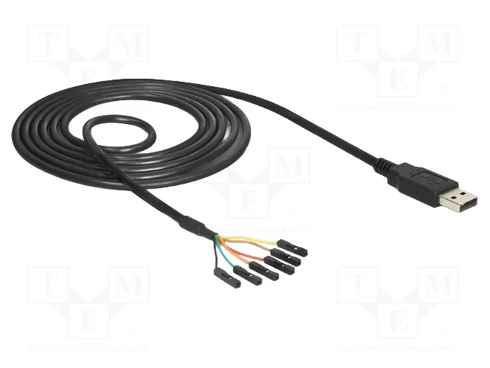 DeLOCK Convertidor USB 2.0 a TTL 3,3 V con 6 pines, 1,8 m