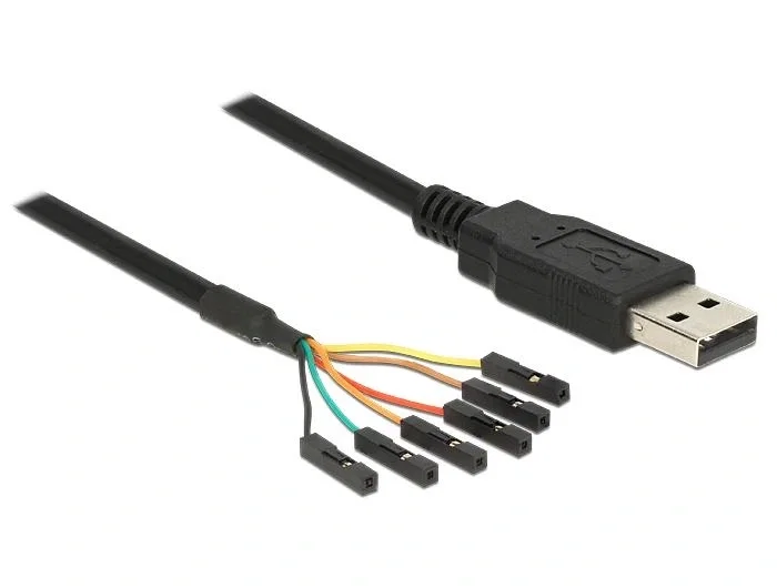 DeLOCK Convertidor USB 2.0 a TTL 3,3 V con 6 terminales, 1,8 m