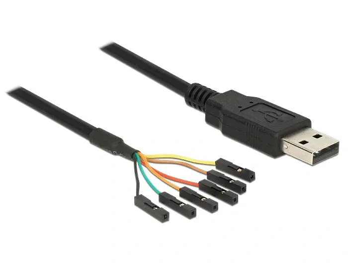 DeLOCK Convertidor USB 2.0 a Serie TTL (3,3 V) con 6 pines, 1,8 m, Negro DeLOCK Convertidor USB 2.0 a Serie TTL (3,3 V) con 6 pines, 1,8 m, Negro