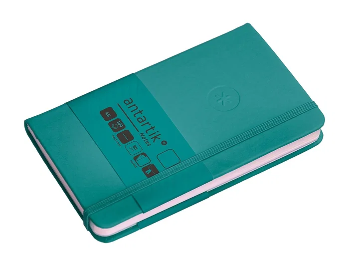 Antartik Cuaderno A6 Tapa Dura Hojas Lisas Verde Aguamarina 100 Hojas 80gr FSC