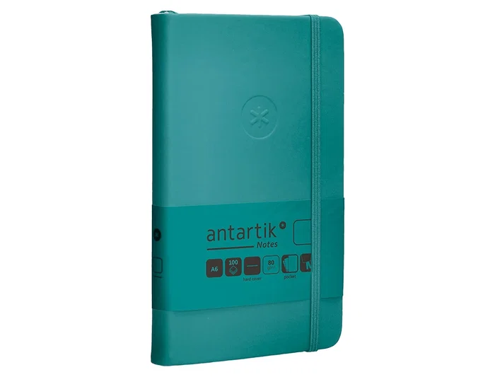 Antartik Cuaderno A6 Tapa Dura Hojas Lisas Verde Aguamarina 100 Hojas 80gr FSC