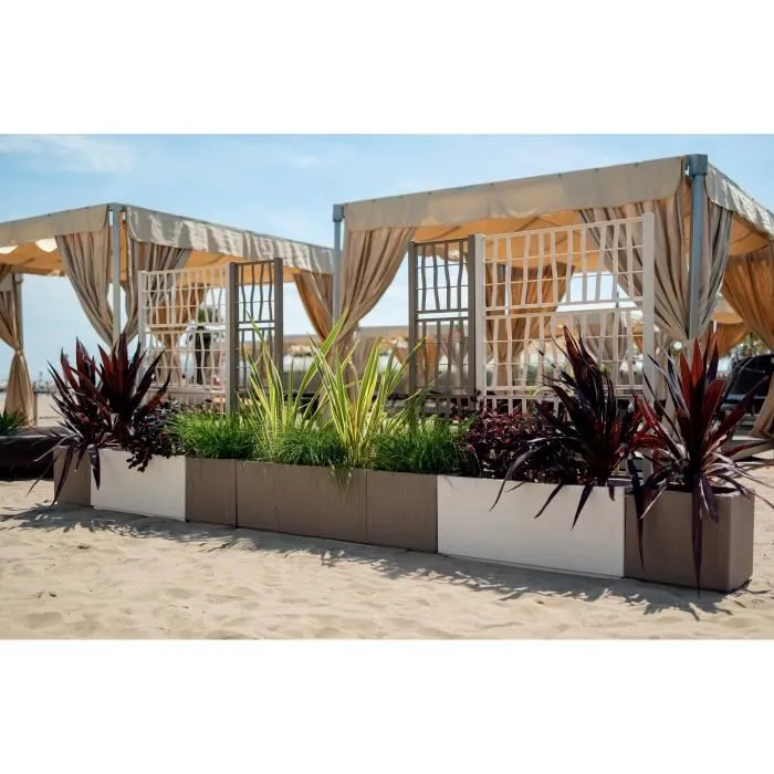 Stefanplast STE8003507687035 Jardinera Taupe Cuadrada 38 L