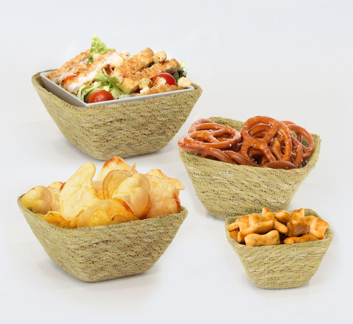 Privilege Cesta Seagrass Cuadrada 12 cm x 12 cm x 7 cm (24 Unidades)