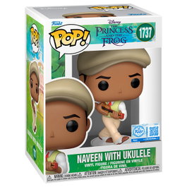 FUNKO Figura POP Disney Tiana y el Sapo Naveen with Ukulele