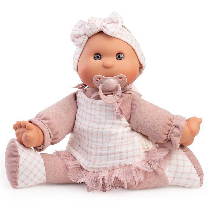 Muñecas Antonio Juan Mi Primer Bailarina 83218, Muñeca de Tela Blandita con Tutú para Niñas +3 Años, Incluye Chupete Magnético y Diadema