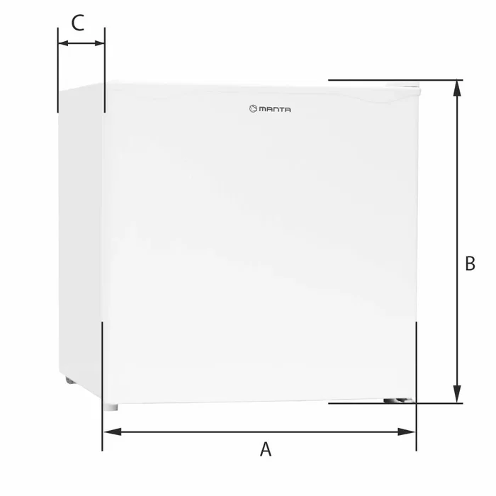 Manta MM515PSL Minibar Frigorífico Independiente 46 Litros, Clase E, Color Negro Gris