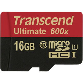 Transcend microSDHC MLC 16GB Class 10 UHS-I 600x con adaptador SD