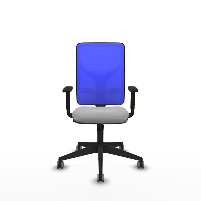 PIQUERAS Y CRESPO Silla de oficina Motilla con mecanismo Sincro, Azul y Gris claro