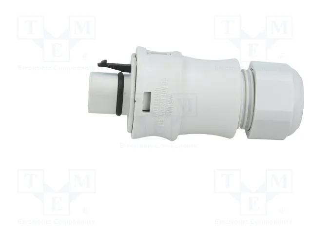 WIELAND RST 3 pines enchufe redondo macho gris 250V