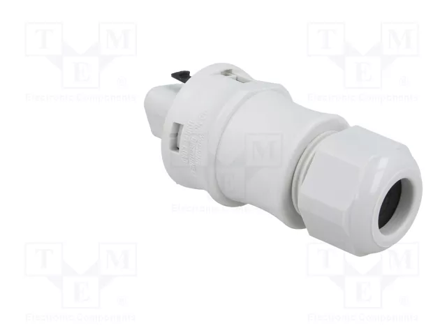 WIELAND RST 3 pines enchufe redondo macho gris 250V