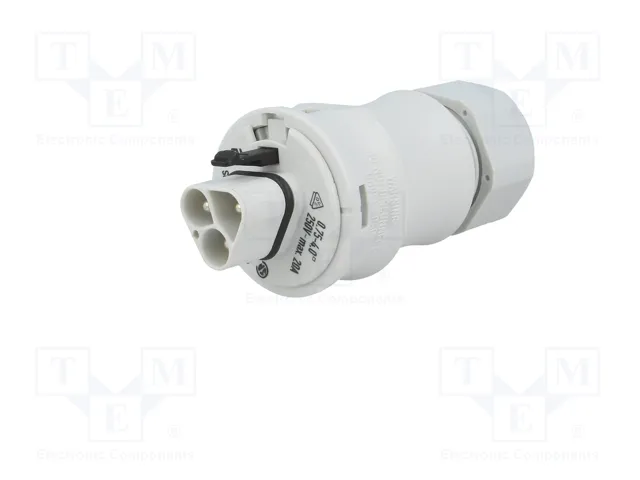 WIELAND RST 3 pines enchufe redondo macho gris 250V